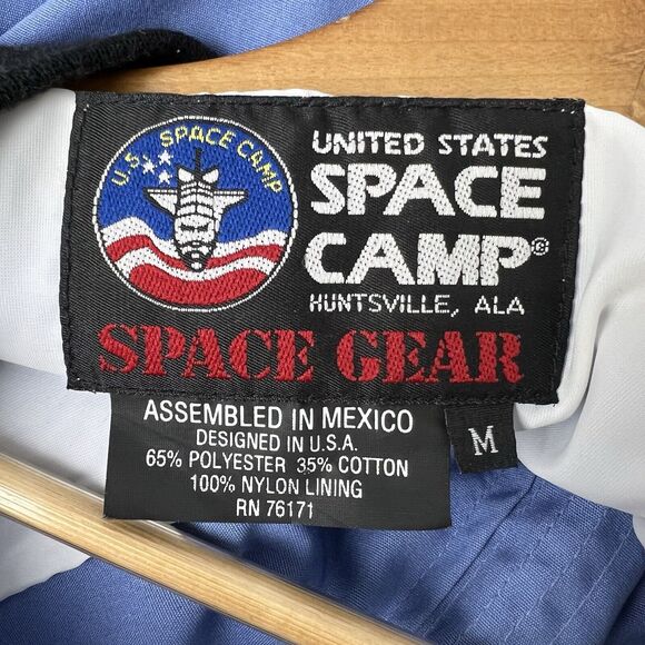 VTG 80s NASA Space Camp Mens Sz M Jacket USA Space Gear Jacket Huntsville ALA - Picture 7 of 10